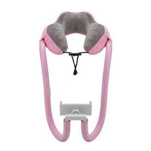 2-In-1 U-Shaped Neck Pillow With Tablet And Phone Holder