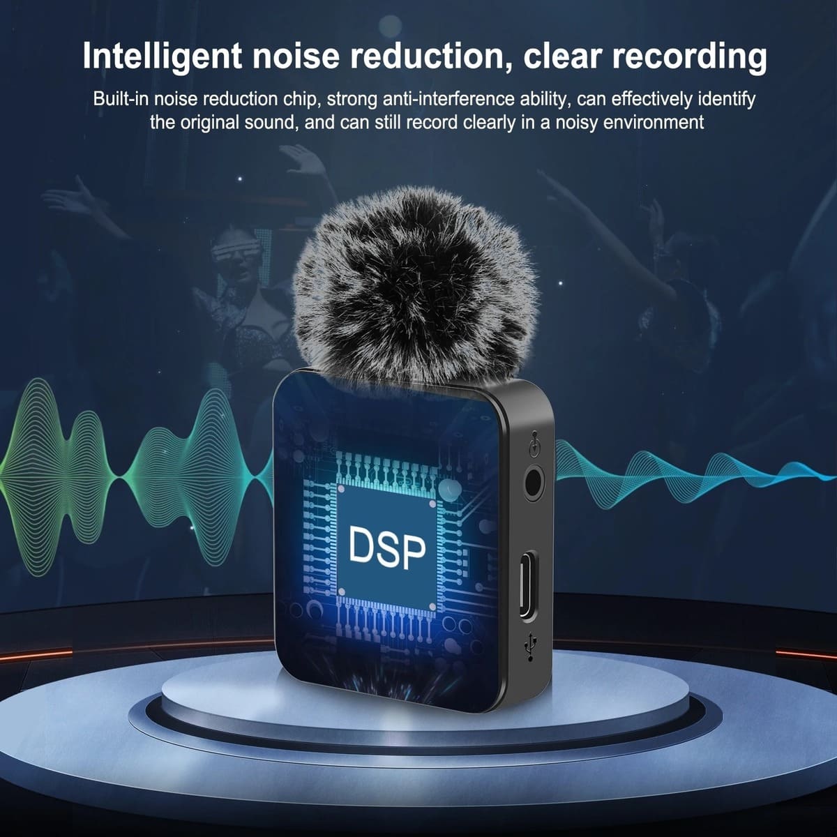 Noise Cancelling Bluetooth Wireless Microphone for Live Streaming and Video 1005006522020614-al