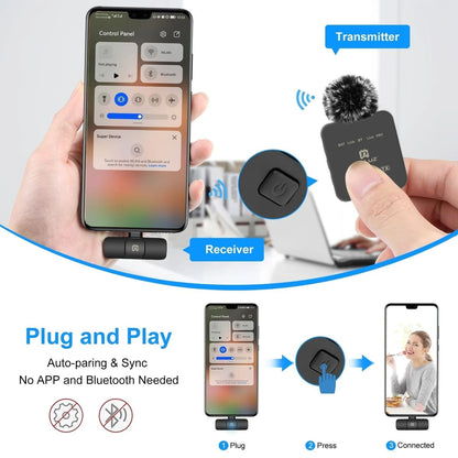 Noise Cancelling Bluetooth Wireless Microphone for Live Streaming and Video 1005006522020614-al