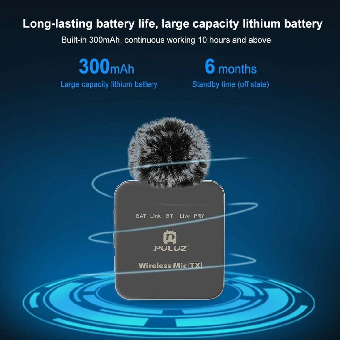 Noise Cancelling Bluetooth Wireless Microphone for Live Streaming and Video 1005006522020614-al