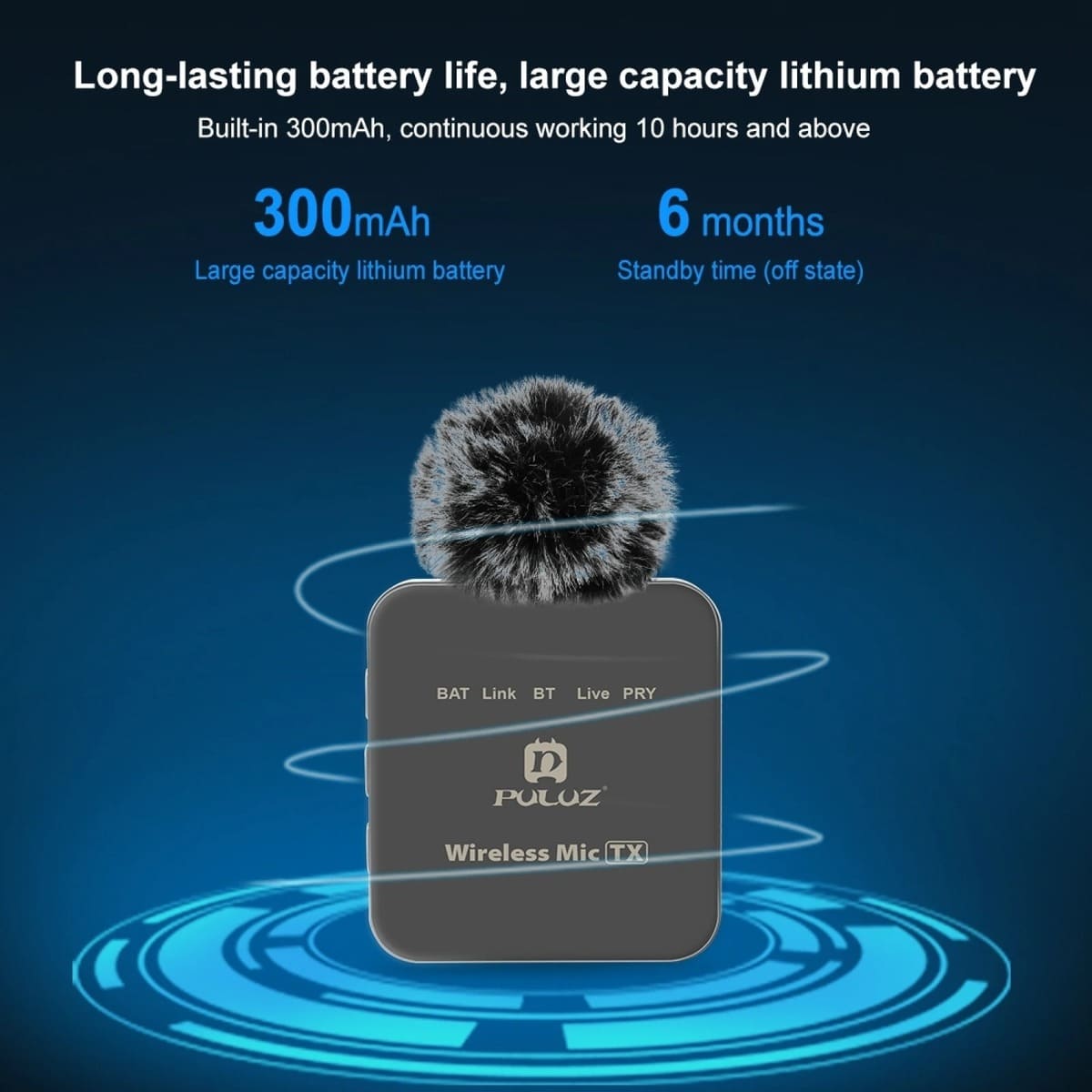 Noise Cancelling Bluetooth Wireless Microphone for Live Streaming and Video 1005006522020614-al