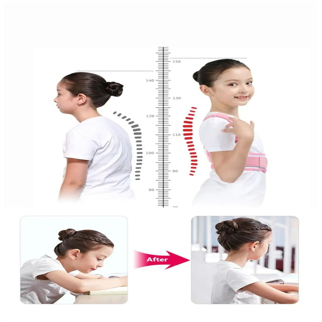 Adjustable Orthopedic Back Support for Teenagers with Posture Correction Belt Brace 343706