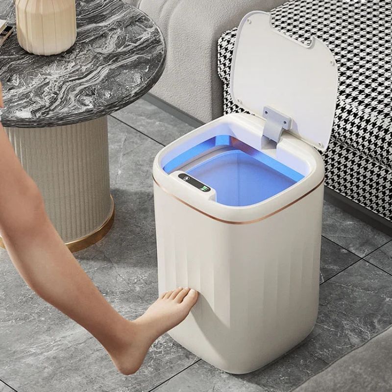 Smart Trash Can With Lid For Bedroom And Living Room