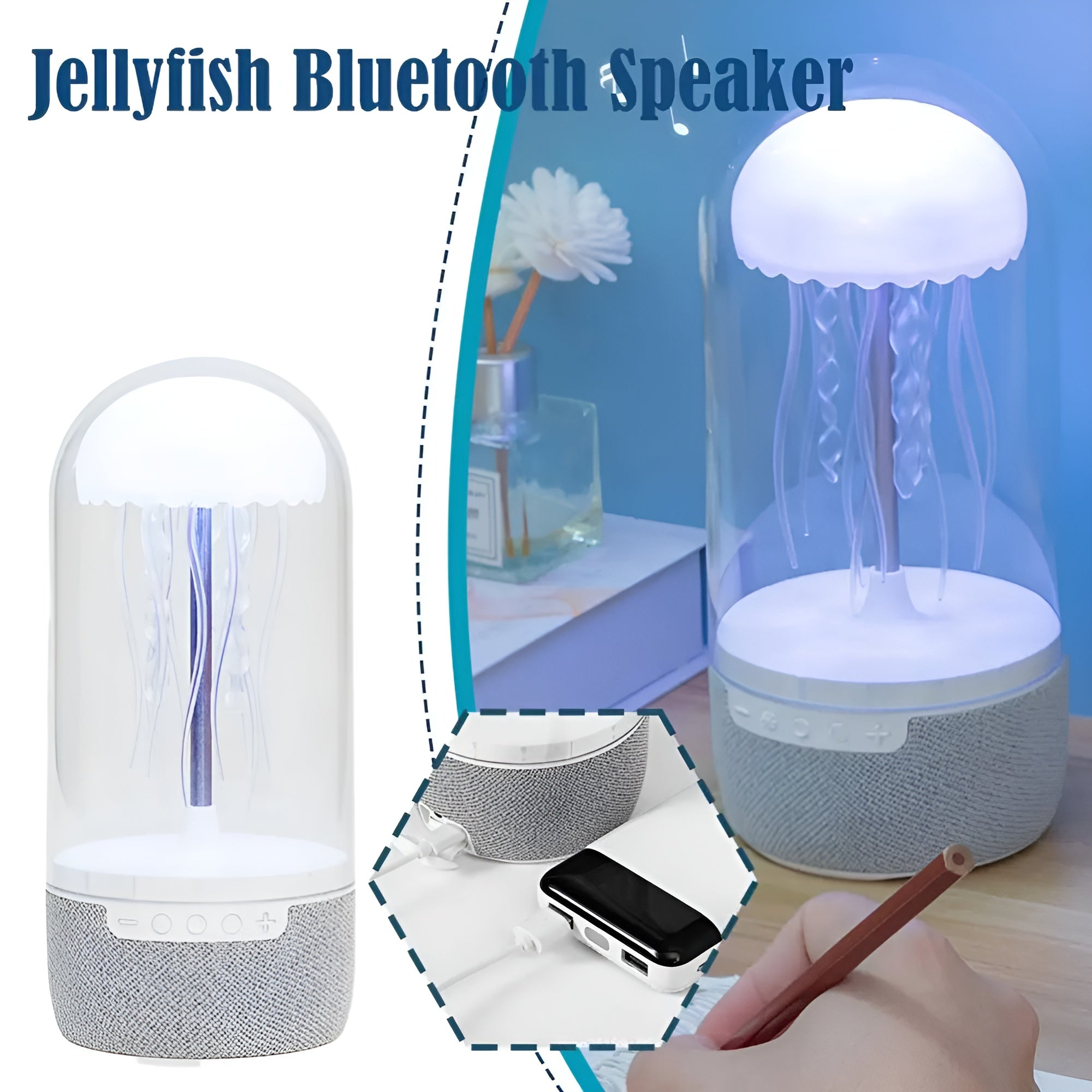 Portable Jellyfish Lamp Speaker