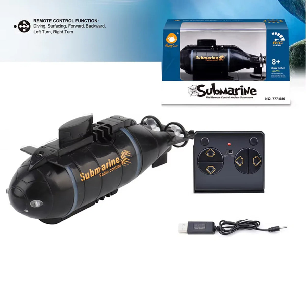 Electric Remote Control Submarine for Pool - Underwater mini Toy 1005005877195107_black