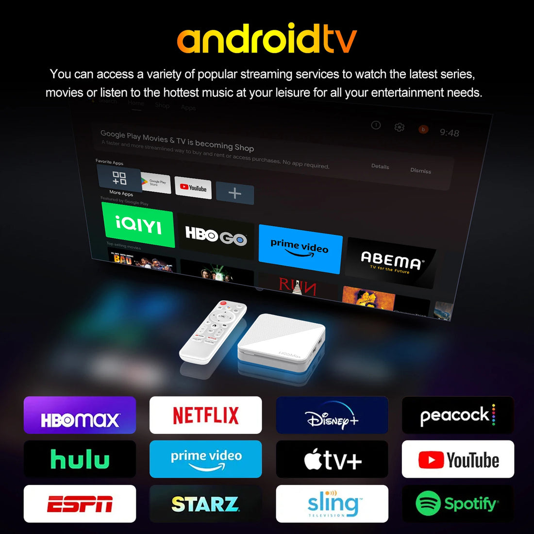 4K Smart TV Box for Movies - WiFi 6, Bluetooth 1005008051529449-al