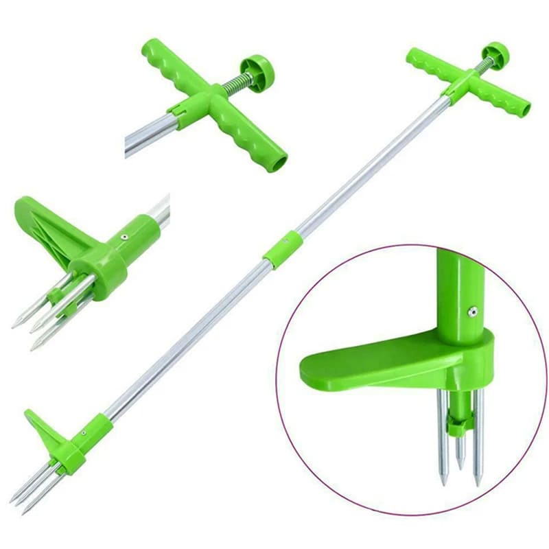 Stand Up Weed Remover Tool for Garden - Long Handle, No Bend Puller