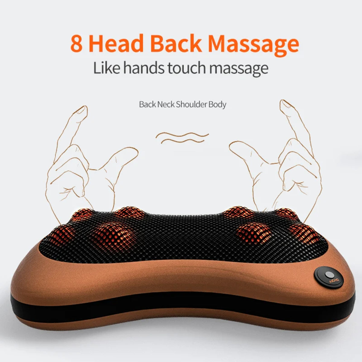 Heated Massage Pillow for Neck and Shoulder with Portable Design