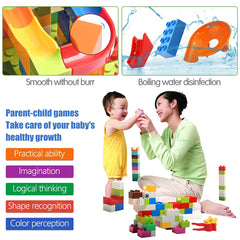 77-308PCS Marble Race Run Big Block Compatible Duploed Building