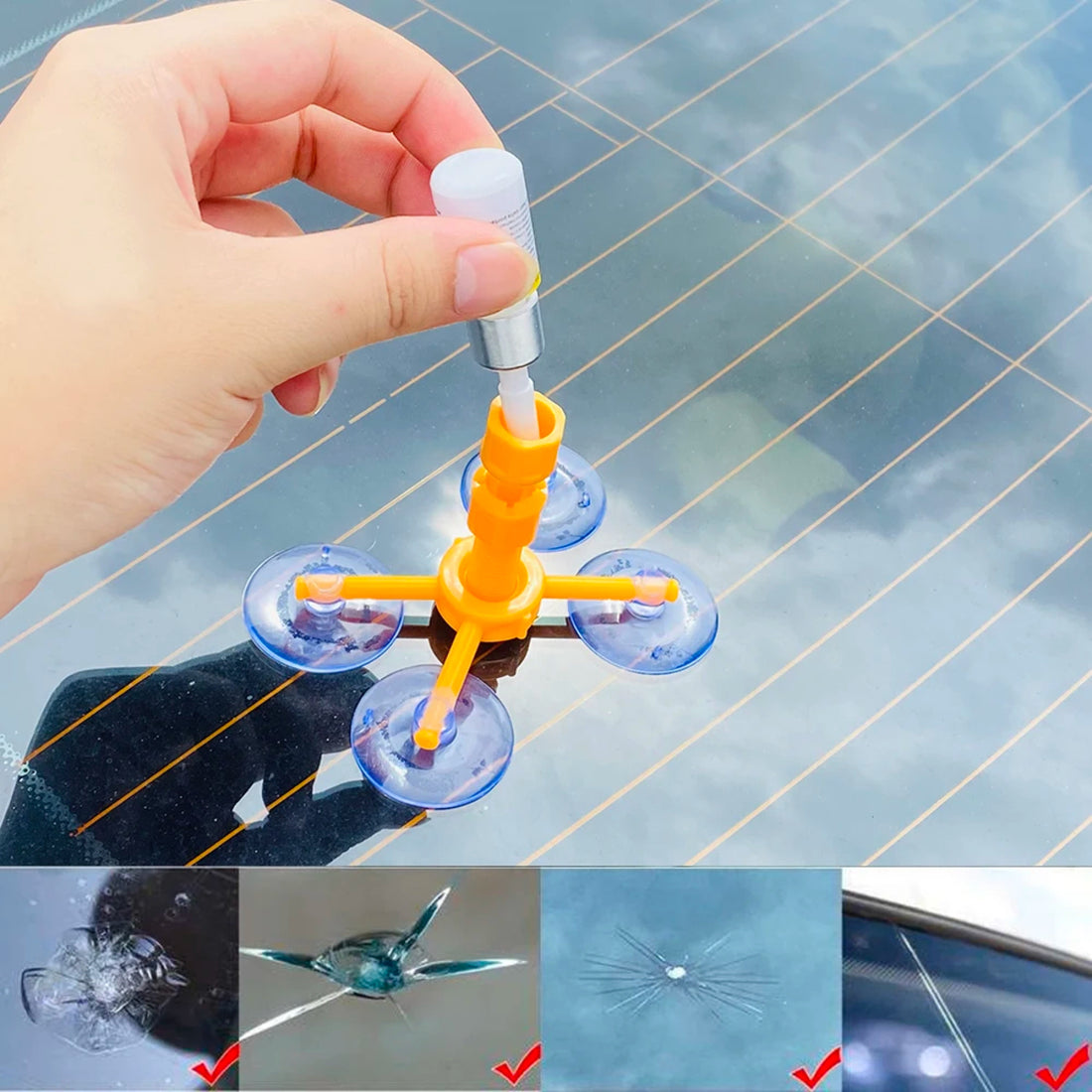 Professional Windshield Repair Kit for Car Windows – Quick Fix & DIY Home Use 249289