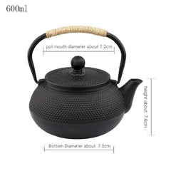 Japanese Cast Iron Teapot with Infuser - Heat Retaining (600/800/1200ml)