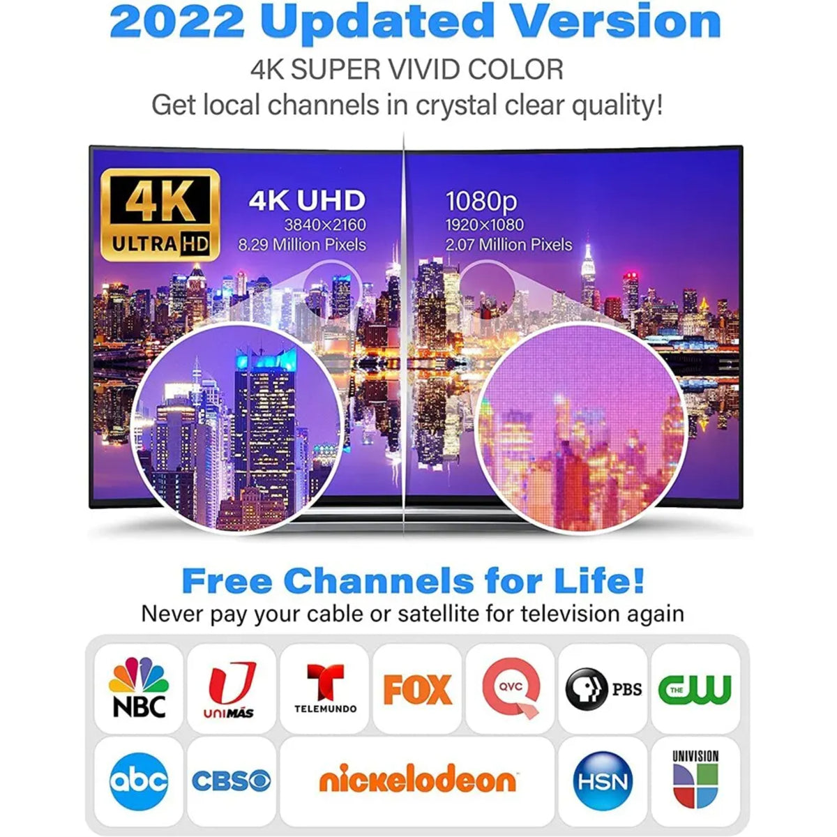 HD indoor digital antenna – Long Range, Compact Design 165796