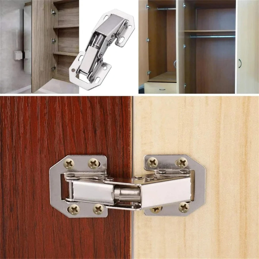 6 Pcs Hydraulic Soft-Close Hinge for Kitchen Cabinets – 90-Degree, Easy Replacement Fit 1005008518869353-al