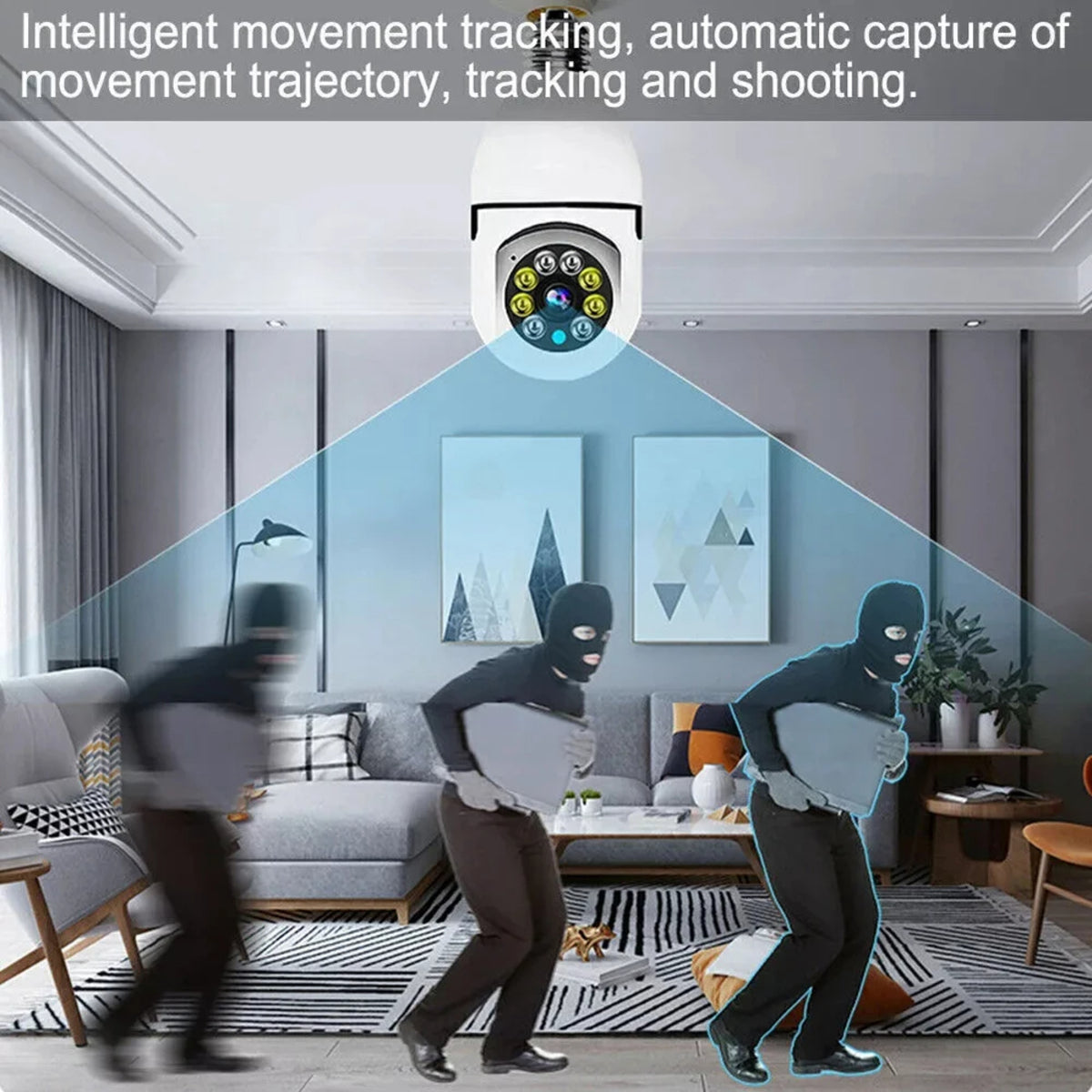 360° Night Vision Light Bulb Camera For Security - Automatic Tracking 262504