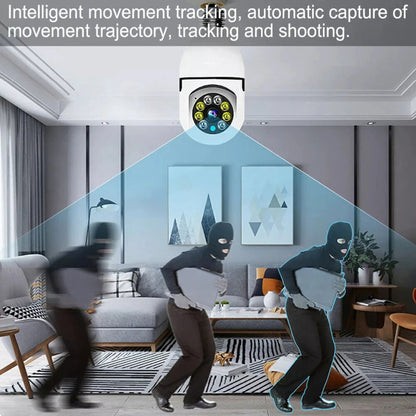 360° Night Vision Light Bulb Camera For Security - Automatic Tracking 262504