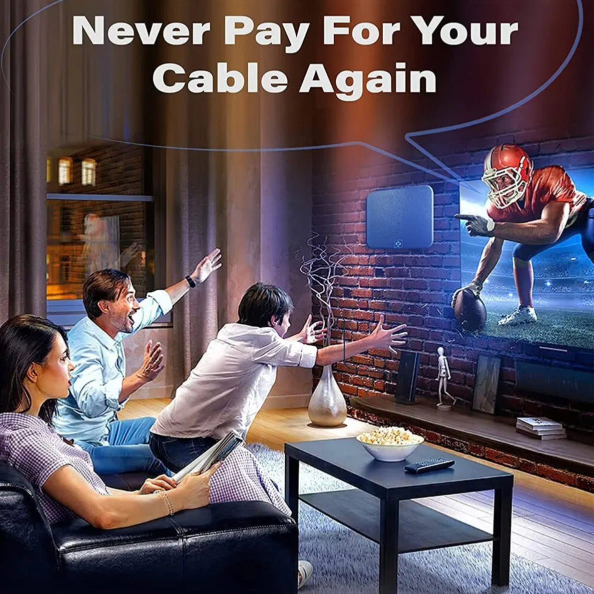 HD indoor digital antenna – Long Range, Compact Design 165796