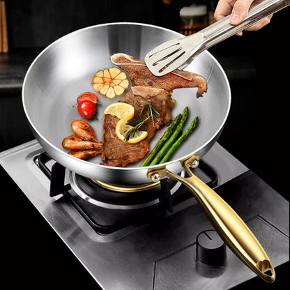 316 Stainless Steel Frying Pan – Heavy Duty, Uncoated & Non-Toxic