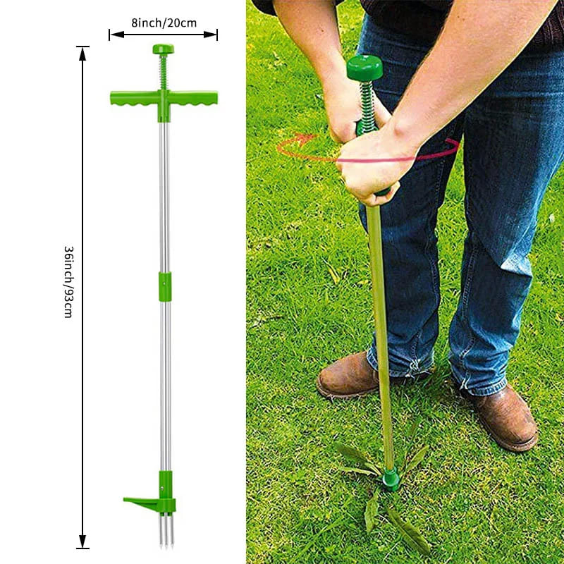 Stand Up Weed Remover Tool for Garden - Long Handle, No Bend Puller