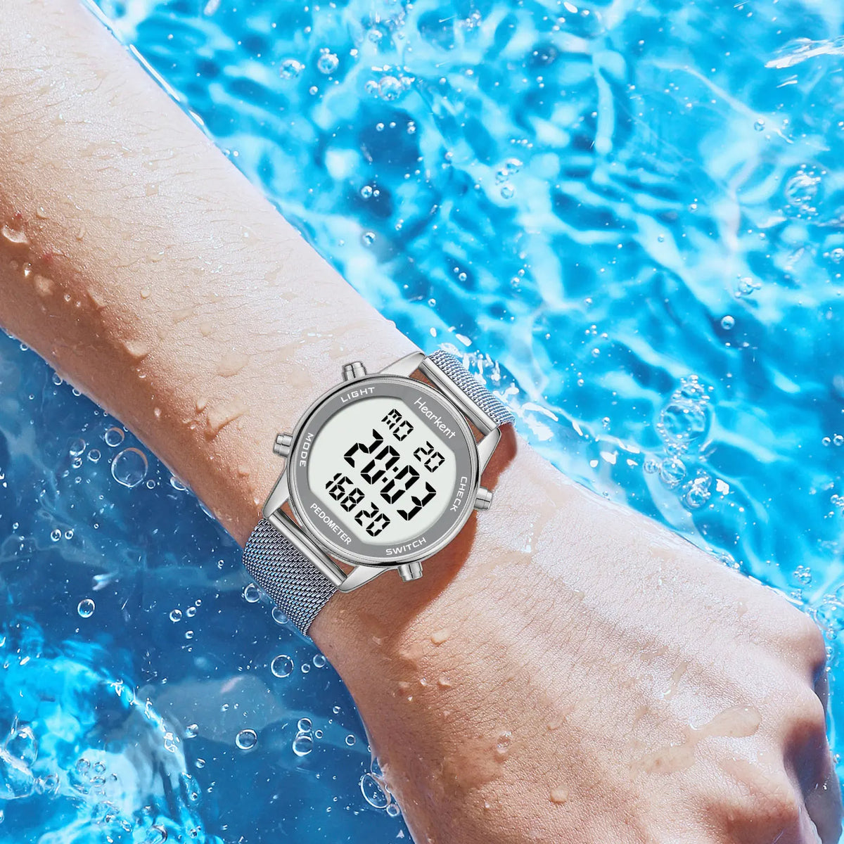 Calorie Tracker Women's Digital Watch – Pedometer, Waterproof Design