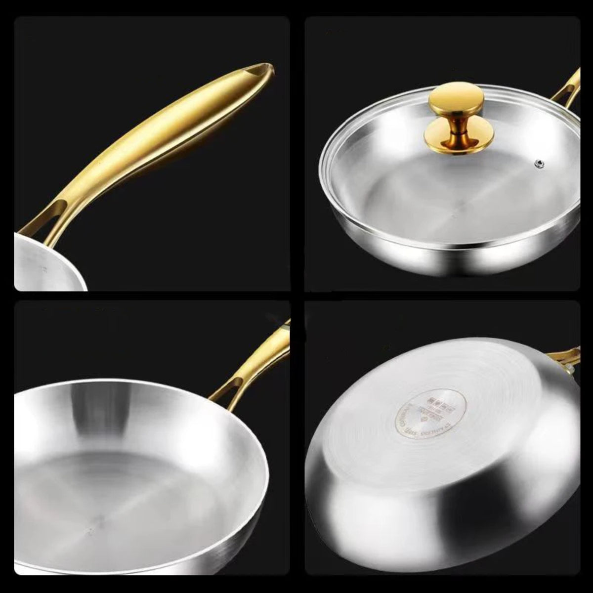 316 Stainless Steel Frying Pan – Heavy Duty, Uncoated & Non-Toxic