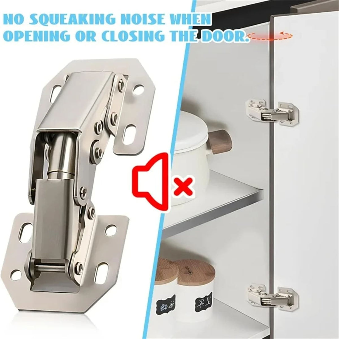 6 Pcs Hydraulic Soft-Close Hinge for Kitchen Cabinets – 90-Degree, Easy Replacement Fit 1005008518869353-al