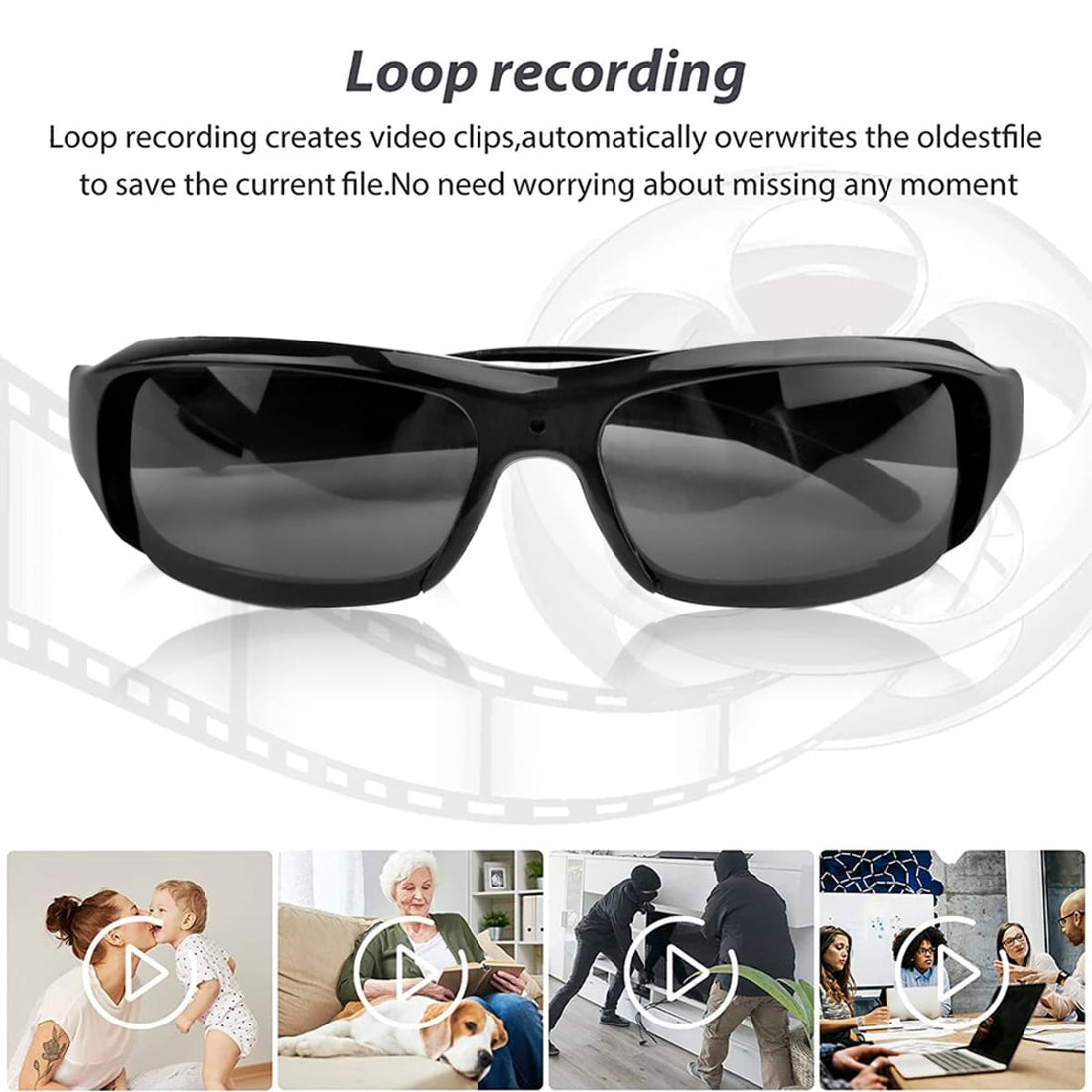 Professional Video Recording Eyeglasses - Full HD with Audio Recording 46898