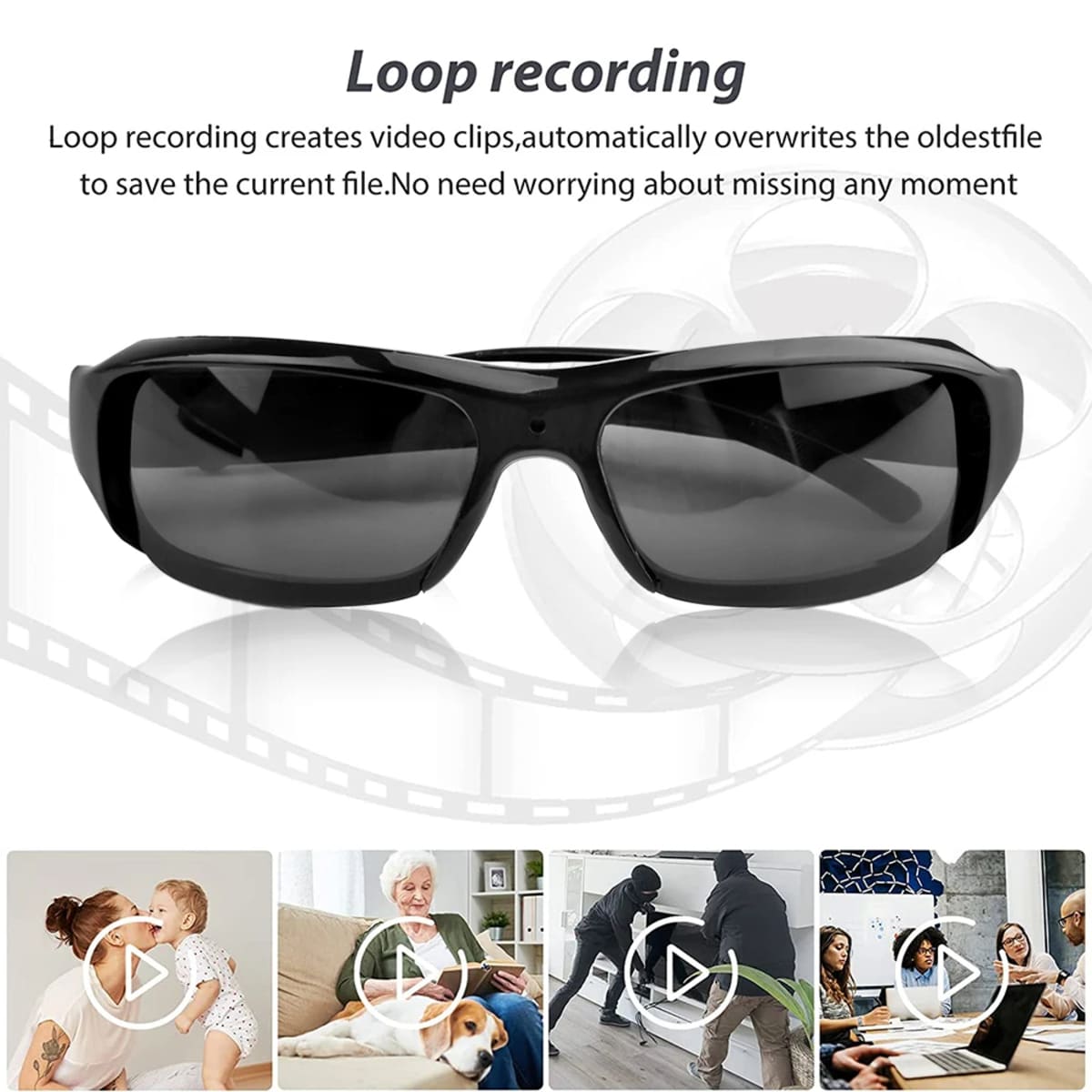Professional Video Recording Eyeglasses - Full HD with Audio Recording
