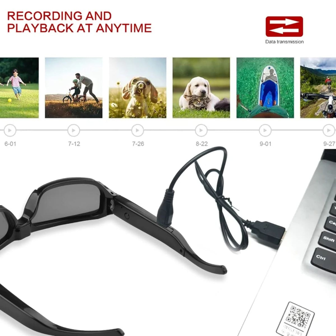 Professional Video Recording Eyeglasses - Full HD with Audio Recording 46898