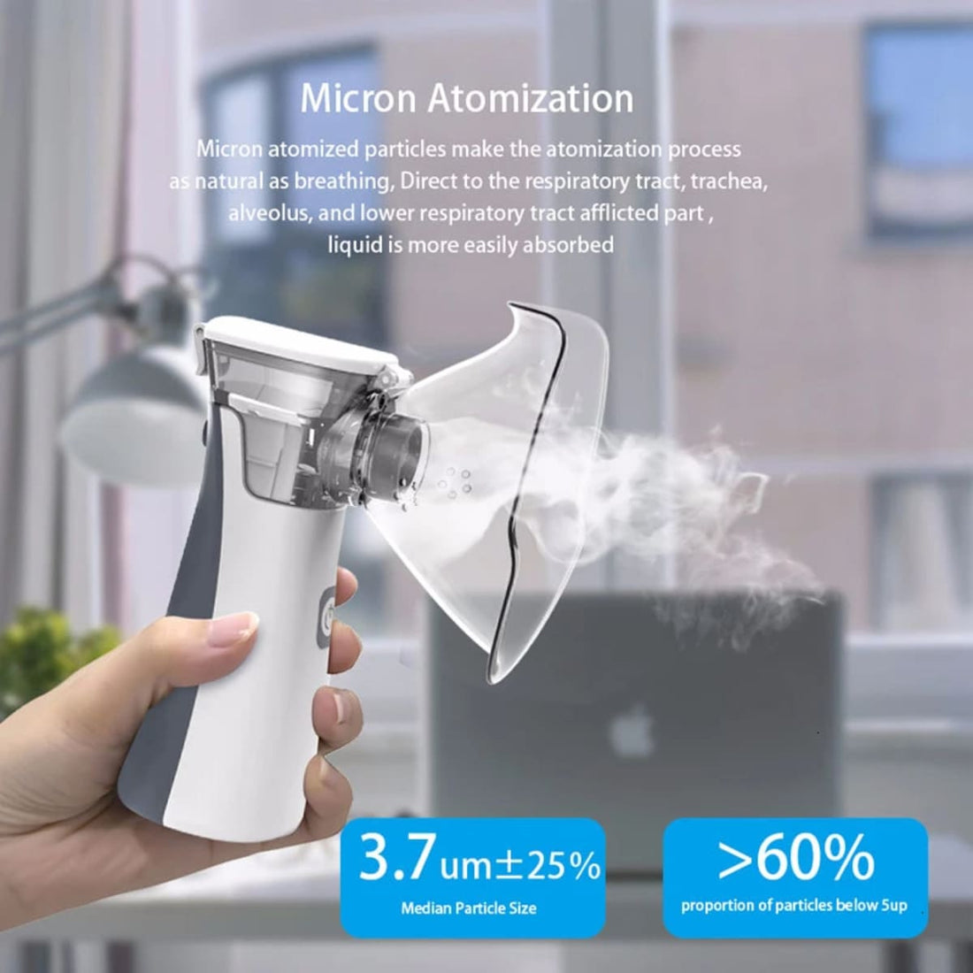 Rechargeable Portable Nebulizer Machine for Asthma and Breathing Relief 46667