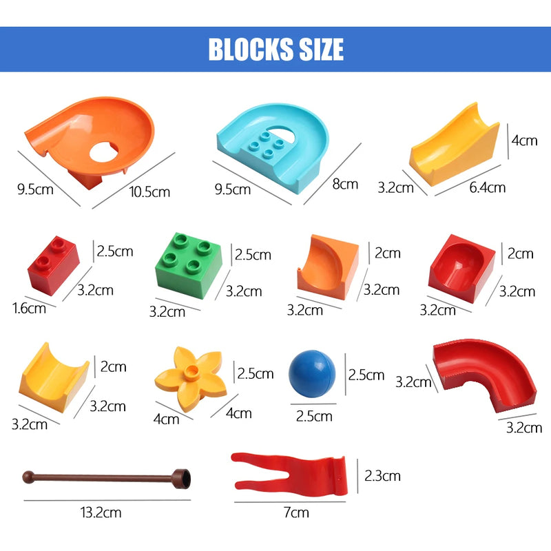 Marble Race Run Big Block Compatible Building (77-231 PCS)