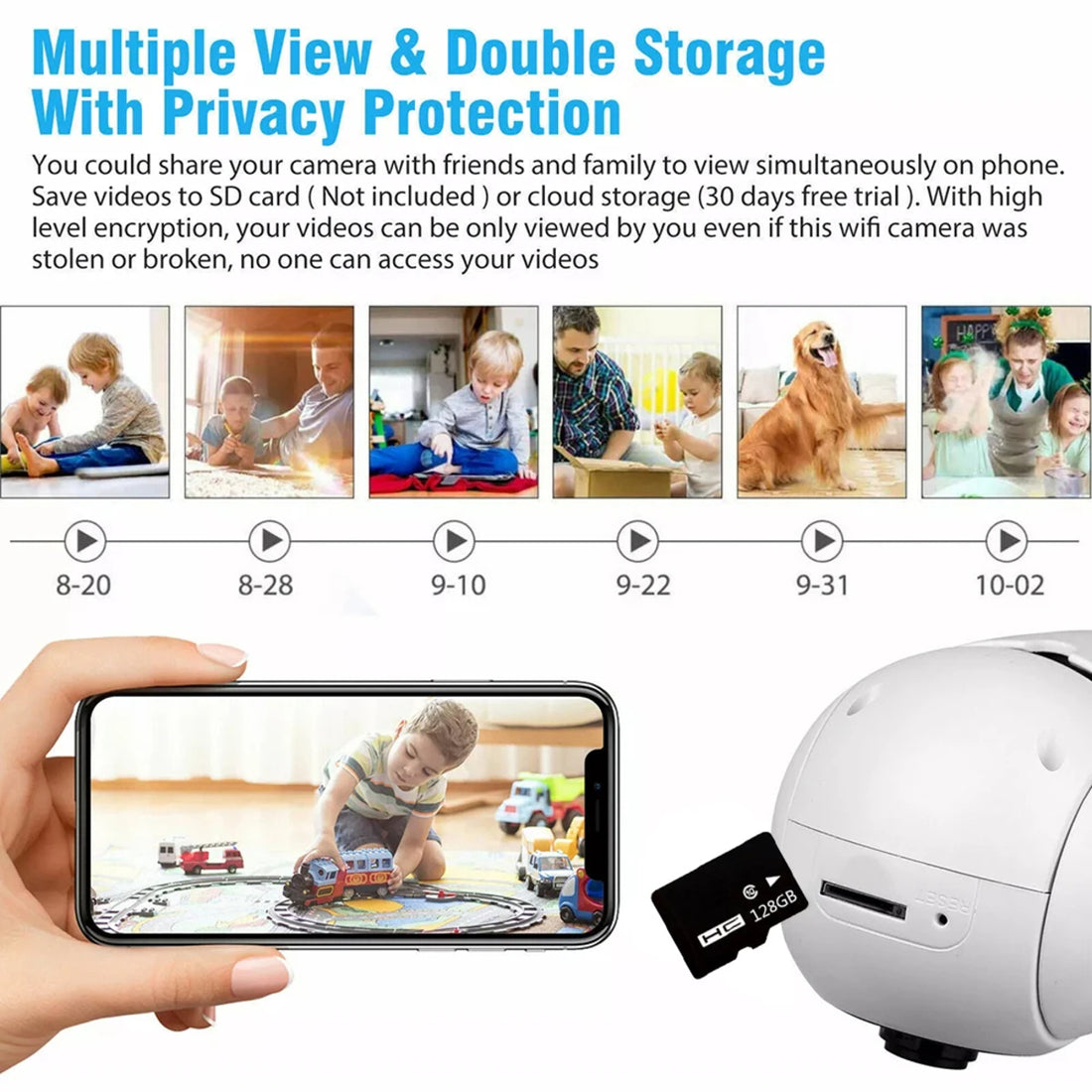 360° Night Vision Light Bulb Camera For Security - Automatic Tracking 262504