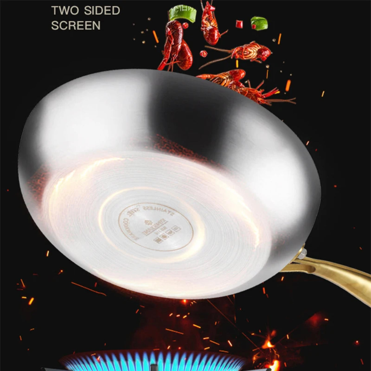 316 Stainless Steel Frying Pan – Heavy Duty, Uncoated & Non-Toxic