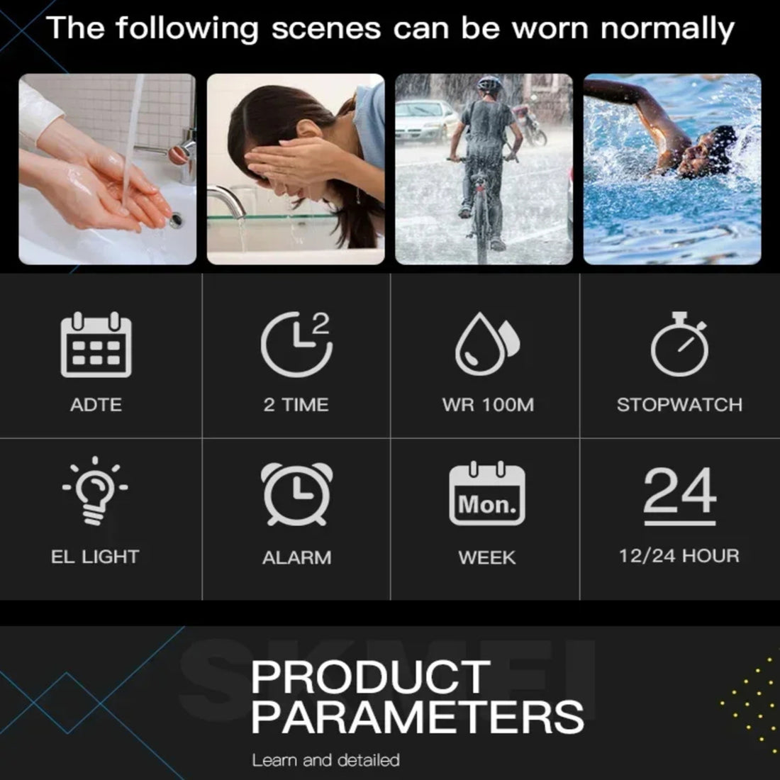 Multifunction Men’s Digital Sports Watch – Alarm Feature, Durable Waterproof Design 1005006991839181-al