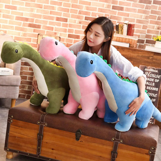 50/80 Cm Long Neck Dino Pillow Plush 3D Stuffed Animal Brachiosaurus