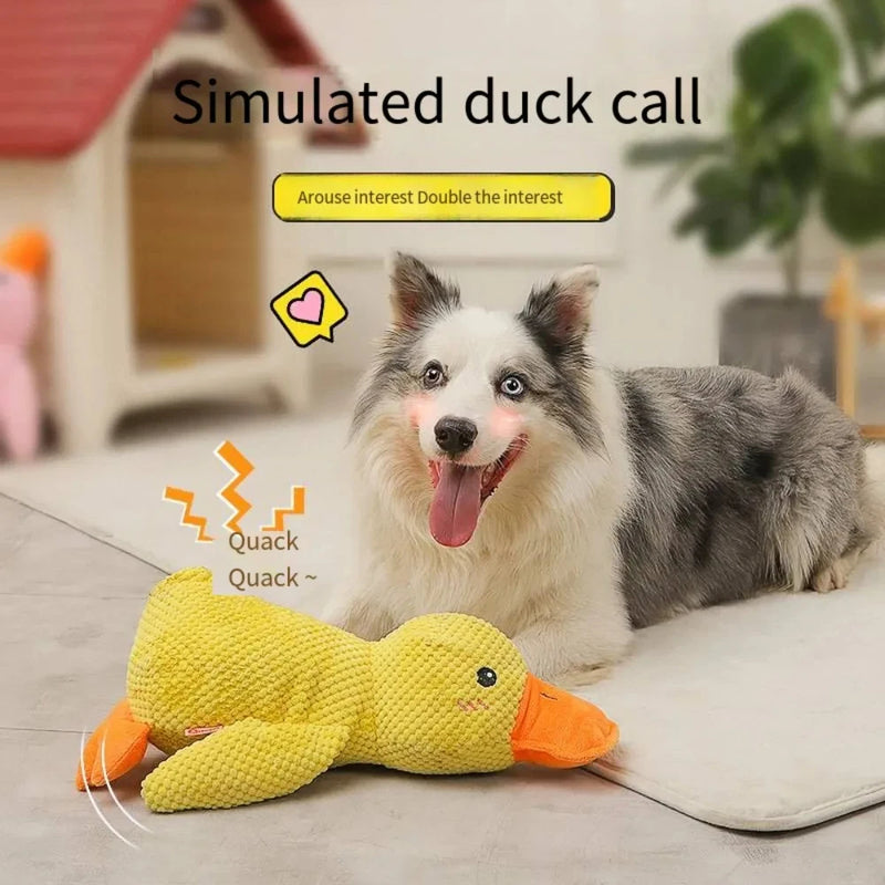 Calming Duck Dog Toy - Safe Chewable Pet Stuff Toy To Relieve Anxiety, Boredom, And Excess Energy 50549966-yellow-s