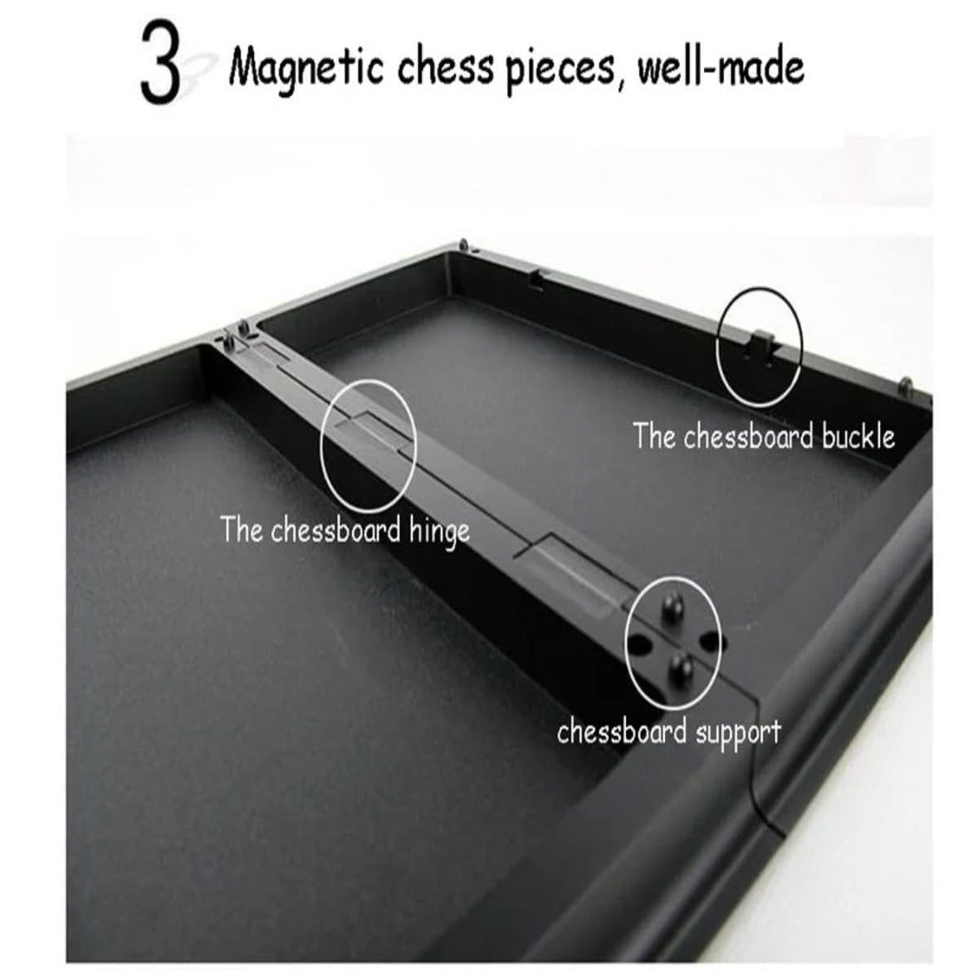 Portable Folding Magnetic Chess Set for Travel & Beginners - Metallic, Waterproof, Gold and Silver 32877153238-al