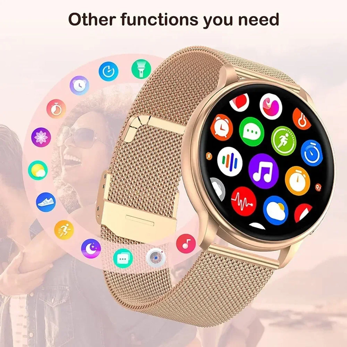 Waterproof Women's Smart Watch – Stylish, Multifunctional, Bluetooth Call Enabled