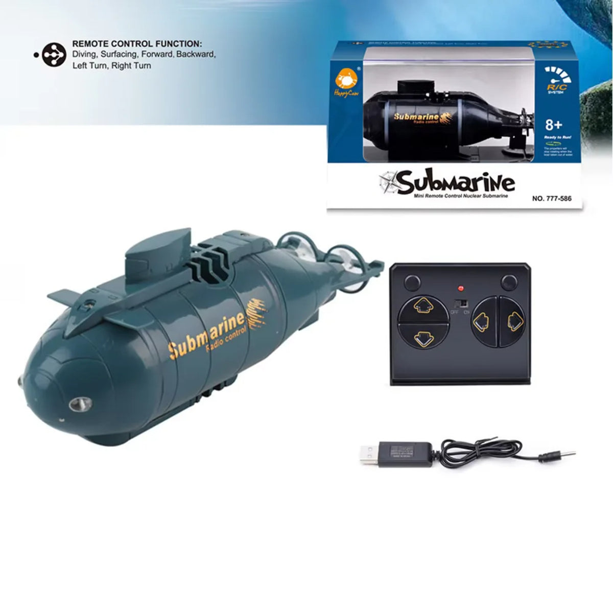 Electric Remote Control Submarine for Pool - Underwater mini Toy 1005005877195107_black