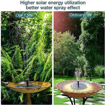Floating Solar Powered Bird Bath Fountain - Mini, Cordless, Portable Design 260958