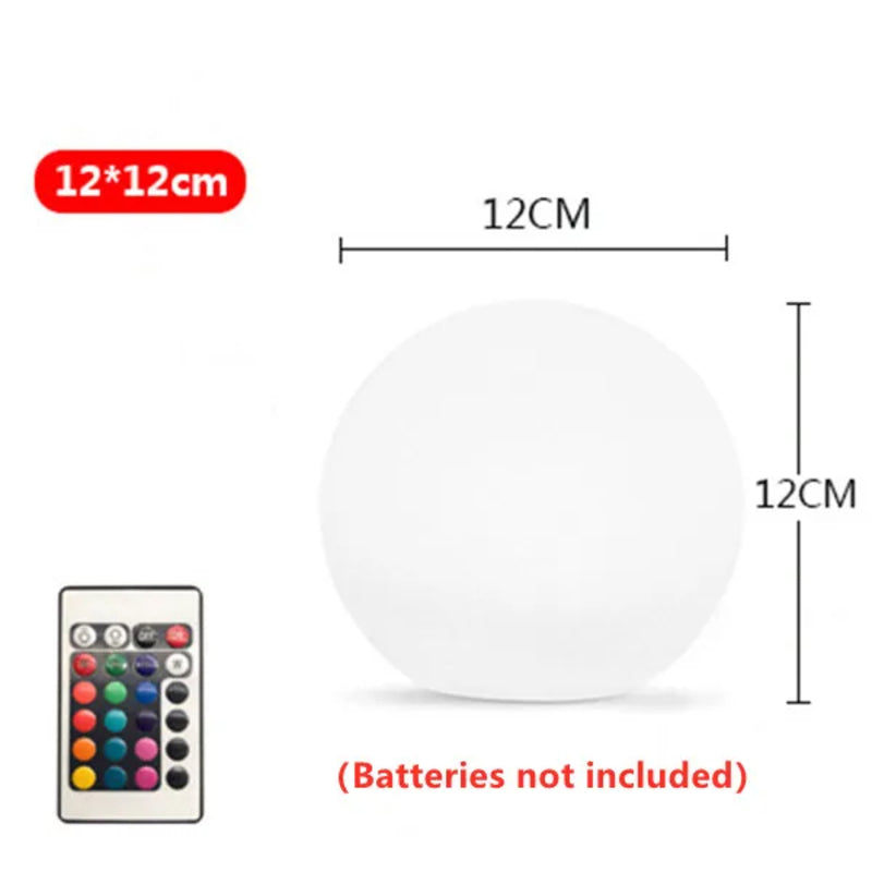Large LED Glow Ball Night Light – 16-Color Remote Control 347390