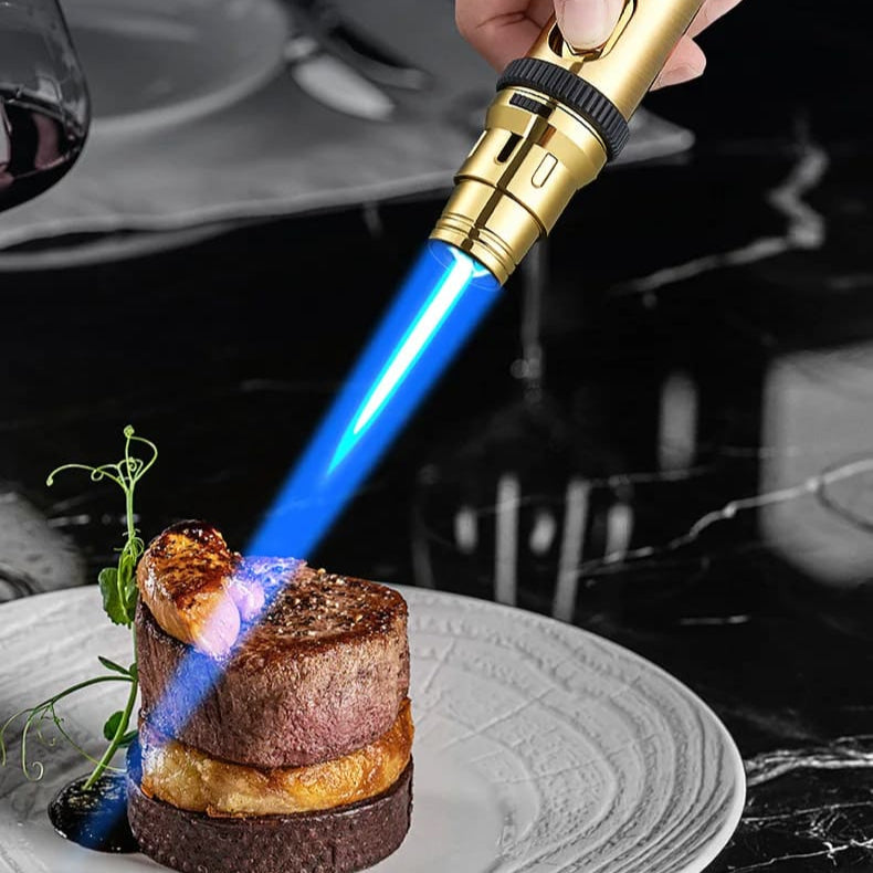 1300℃ Cooking Butane Torch Lighter for BBQ – Refillable and Windproof 221785