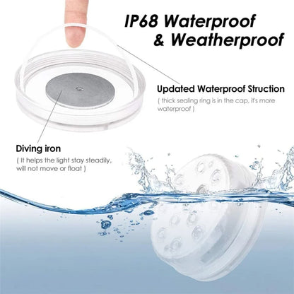 Underwater LED Pool Lights for Decoration - Multicolor, 13 LEDs (Pack of 2)