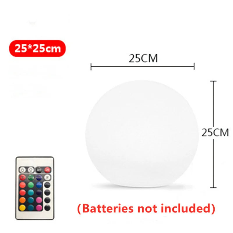 Large LED Glow Ball Night Light – 16-Color Remote Control 347390