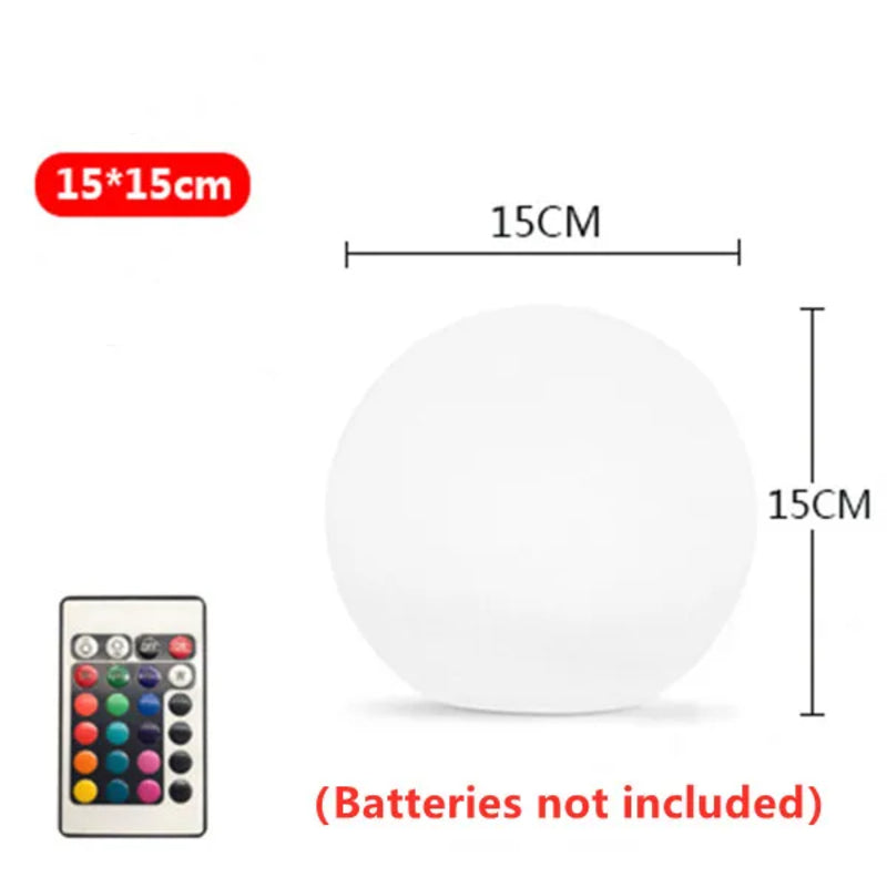 Large LED Glow Ball Night Light – 16-Color Remote Control 347390