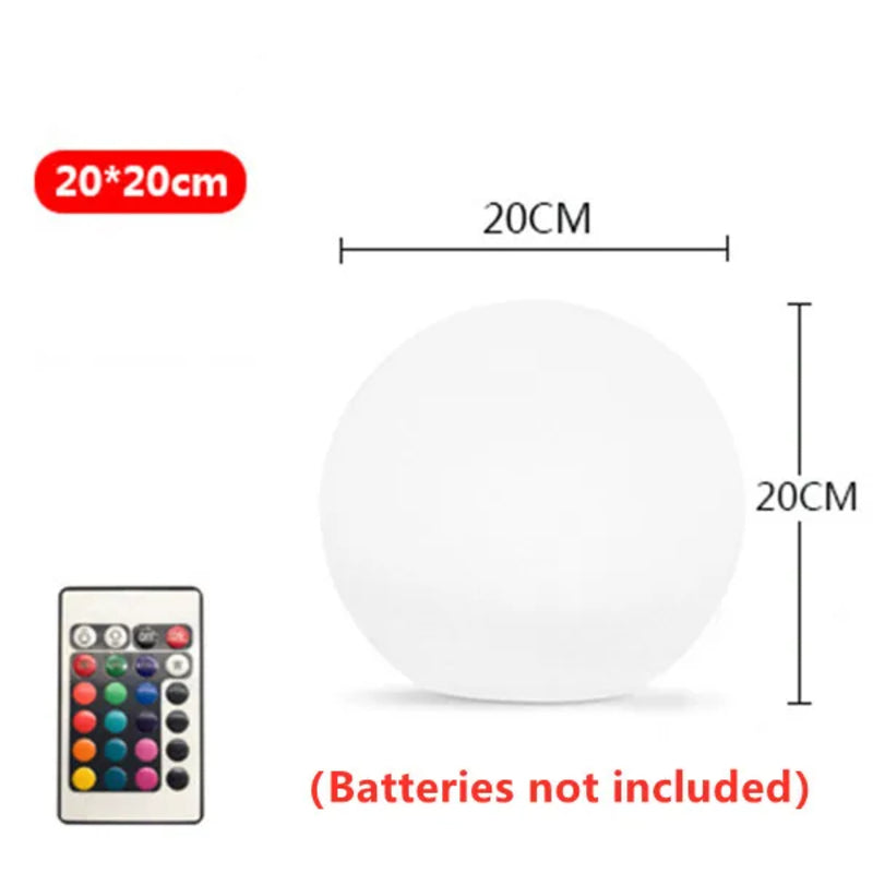 Large LED Glow Ball Night Light – 16-Color Remote Control 347390