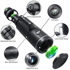 1000X Zoom Waterproof Monocular Mobile Telescope