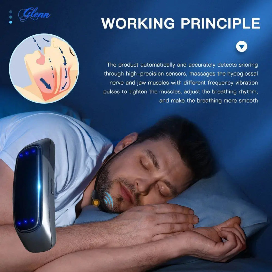 EMS Anti-Snore Device Muscle Stimulator - Smart Snore Stopper 1005007539710937-al