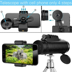 1000X Zoom Waterproof Monocular Mobile Telescope