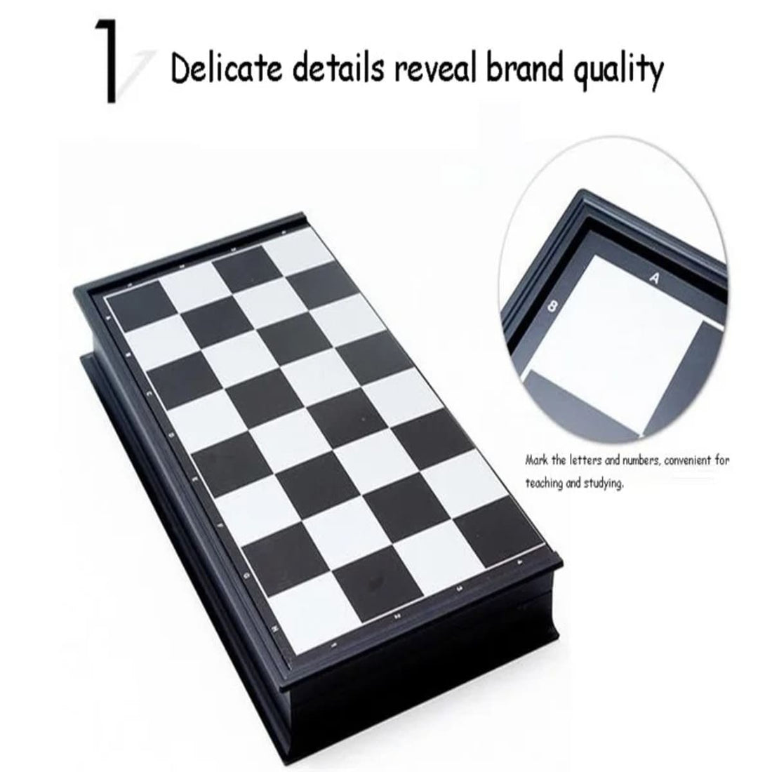 Portable Folding Magnetic Chess Set for Travel & Beginners - Metallic, Waterproof, Gold and Silver 32877153238-al