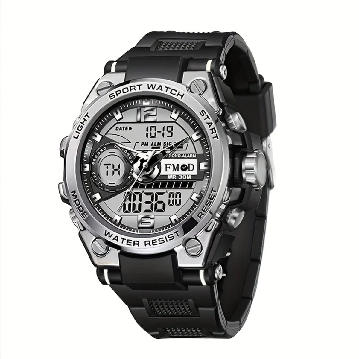 Men's Digital Sport Watch – Multifunction, Dual Display, Durable, with Alarm 1005001685780667-al